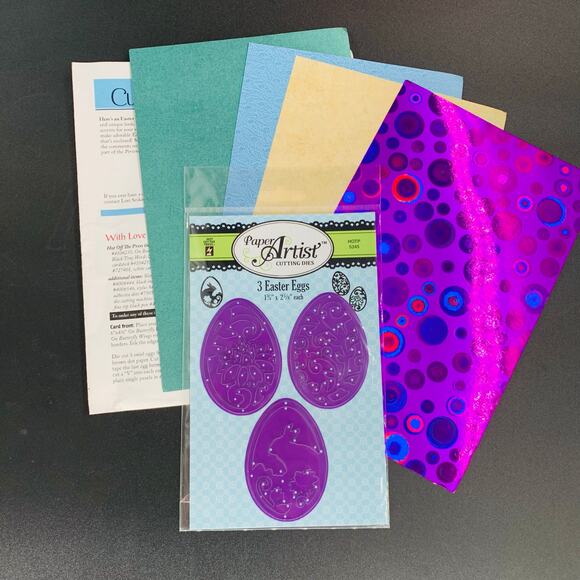 Cutting Dies For Cardmaking Easter Egg Kit Instructions Papers Hot Off The Press - Picture 8 of 9